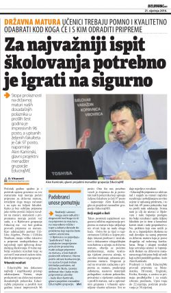 Za najvažniji školski ispit važno je pomno odabrati Za najvažniji školski ispit važno je pomno odabrati