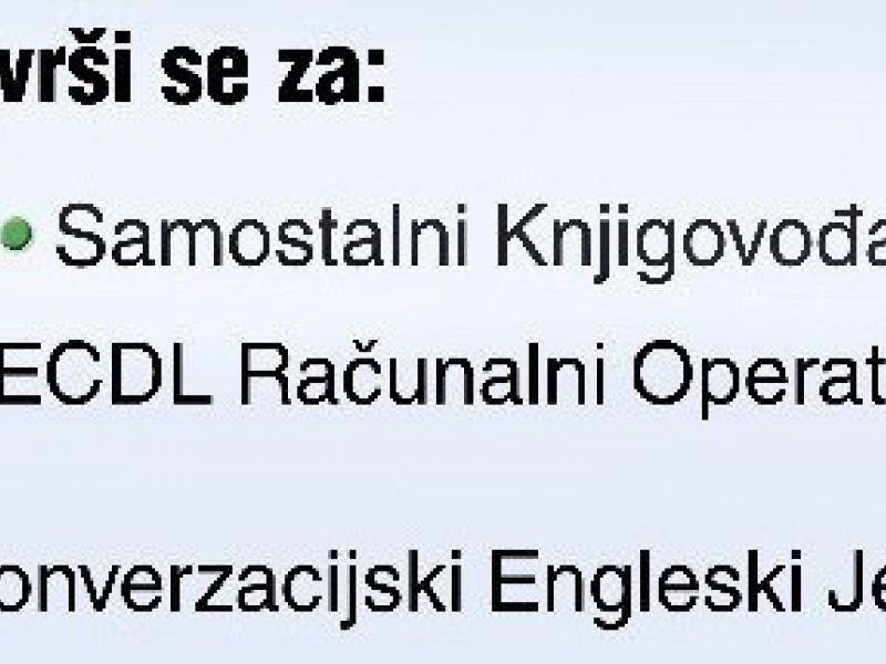 Bjelovar: Počinju tri nove edukacije