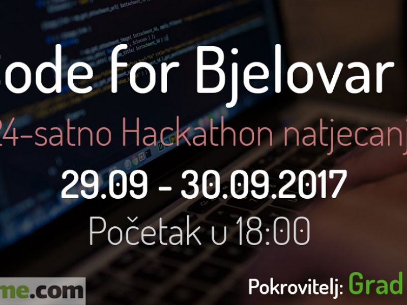Prvi bjelovarski Hackathon 'Code 4 Bjelovar' idućeg vikenda (29. i 30.09.) u EducirajMe centru