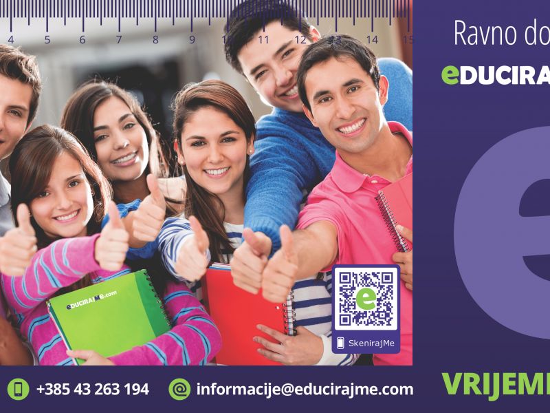 "Siguran prvi korak i siguran put #ravnodouspjeha. Uskoro više na EducirajMe.com"
