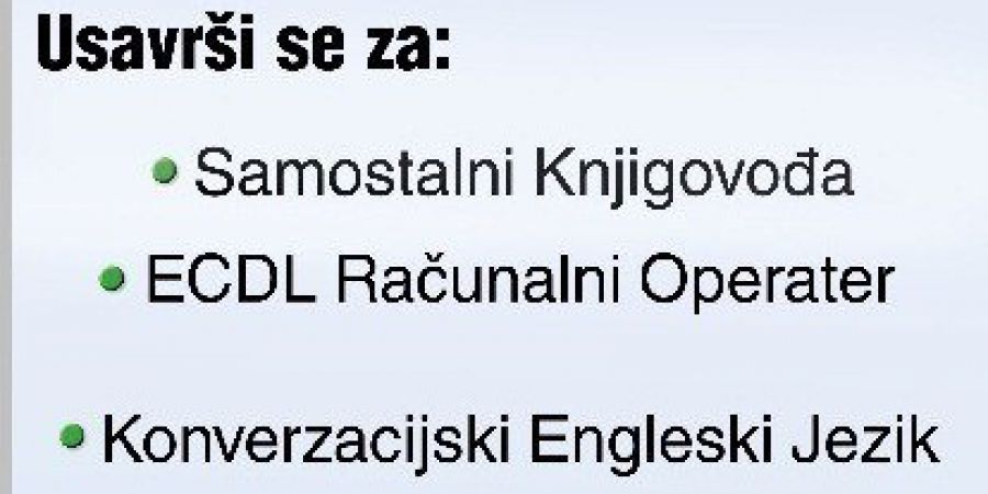 Bjelovar: Počinju tri nove edukacije